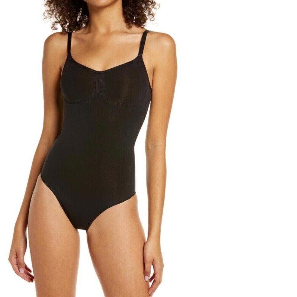 Skims Sculpting Bodysuit with Snap in Onyx in L / XL